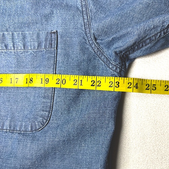 Eddie Bauer Men's Heavyweight SS 100% Cotton Denim Shirt Size (M) - Picture 9 of 9